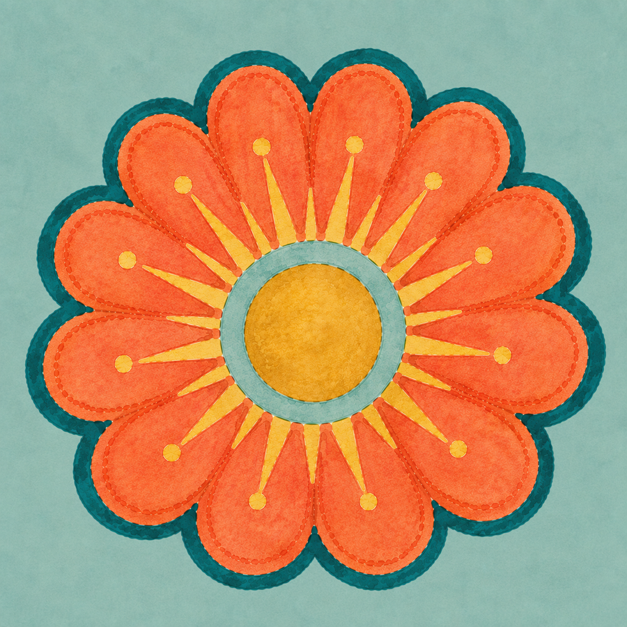 Cosmos Yoga logo — a cosmos flower